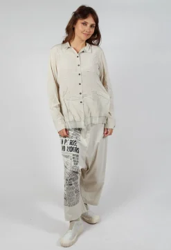 Rundholz Dip Shirts & Blouses^Contrast Hem Shirt in Eraser