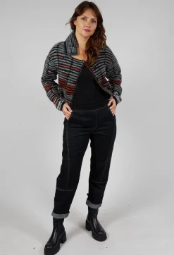 Sarah Pacini Trousers^Contrast Stitch Denim Jeans in Navy