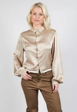 Umit Unal Shirts & Blouses^Contrasting Hem Shirt in Gold