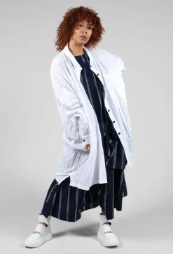 Moyuru Trousers^Contrasting Stripe Trousers in Navy