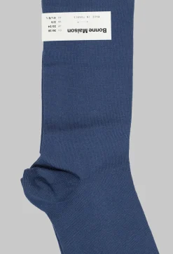 Bonne Maison Socks^Contrasting Toe Socks in Uni Denim