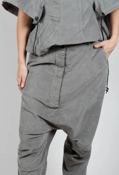 Rundholz Dip Trousers^Corduroy Drop Crotch Trousers in Pencil Cloud
