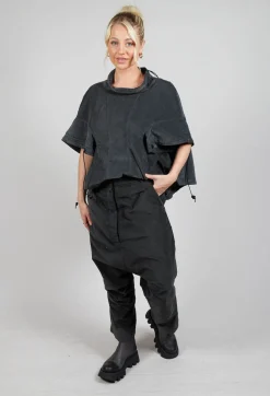 Rundholz Dip Trousers^Corduroy Drop Crotch Trousers in Coal Cloud