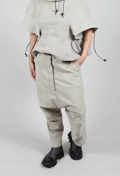 Rundholz Dip Trousers^Corduroy Drop Crotch Trousers in Eraser