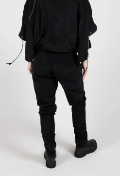 Rundholz Dip Trousers^Corduroy Skinny Trousers in Black