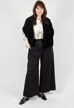 Moyuru Jackets^Corduroy Style Jacket in Black