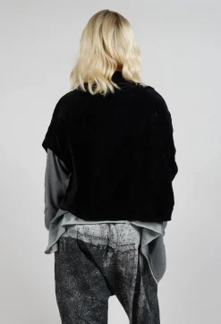 Moyuru Jackets^Corduroy Style Jacket in Black