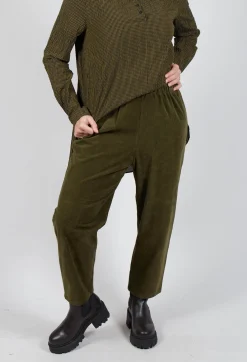 Apuntob Trousers^Corduroy Trousers in Military Green