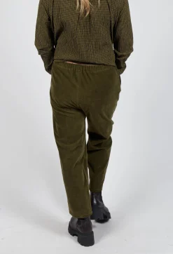 Apuntob Trousers^Corduroy Trousers in Military Green