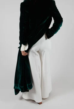 Stefano Mortari Trousers^Cotton Bell Bottom Trousers in Cream