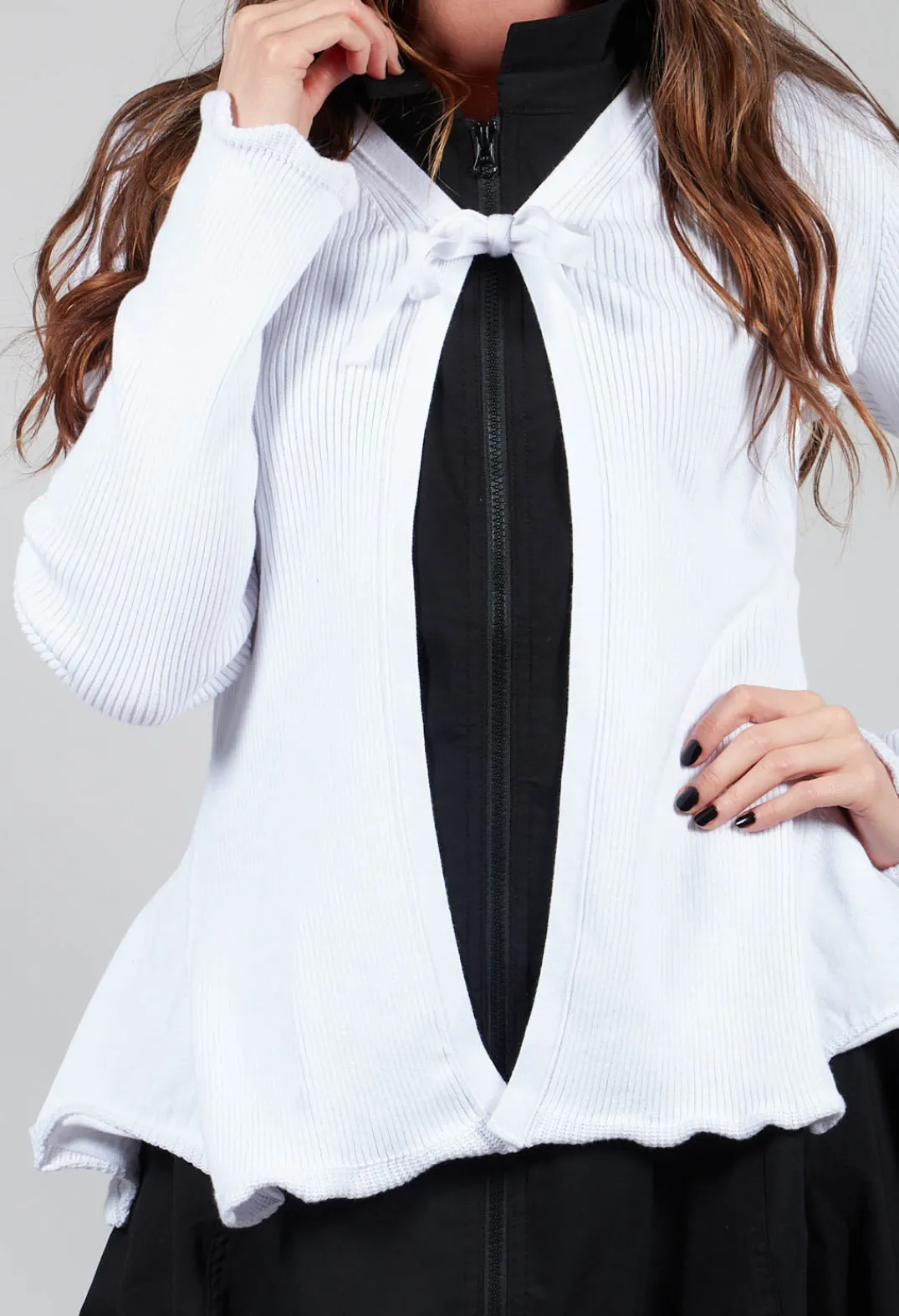 Pluslavie Cardigans^Cotton Cardigan in White