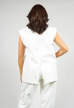 Nostra Santissima Jackets^Cotton Denim Waistcoat in White