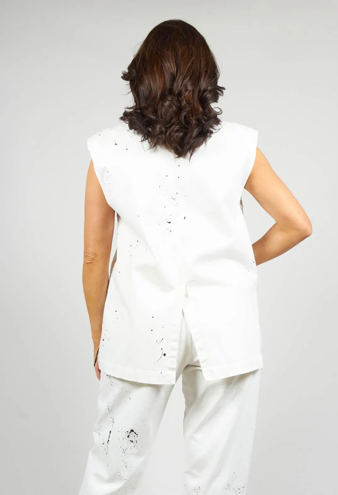 Nostra Santissima Jackets^Cotton Denim Waistcoat in White