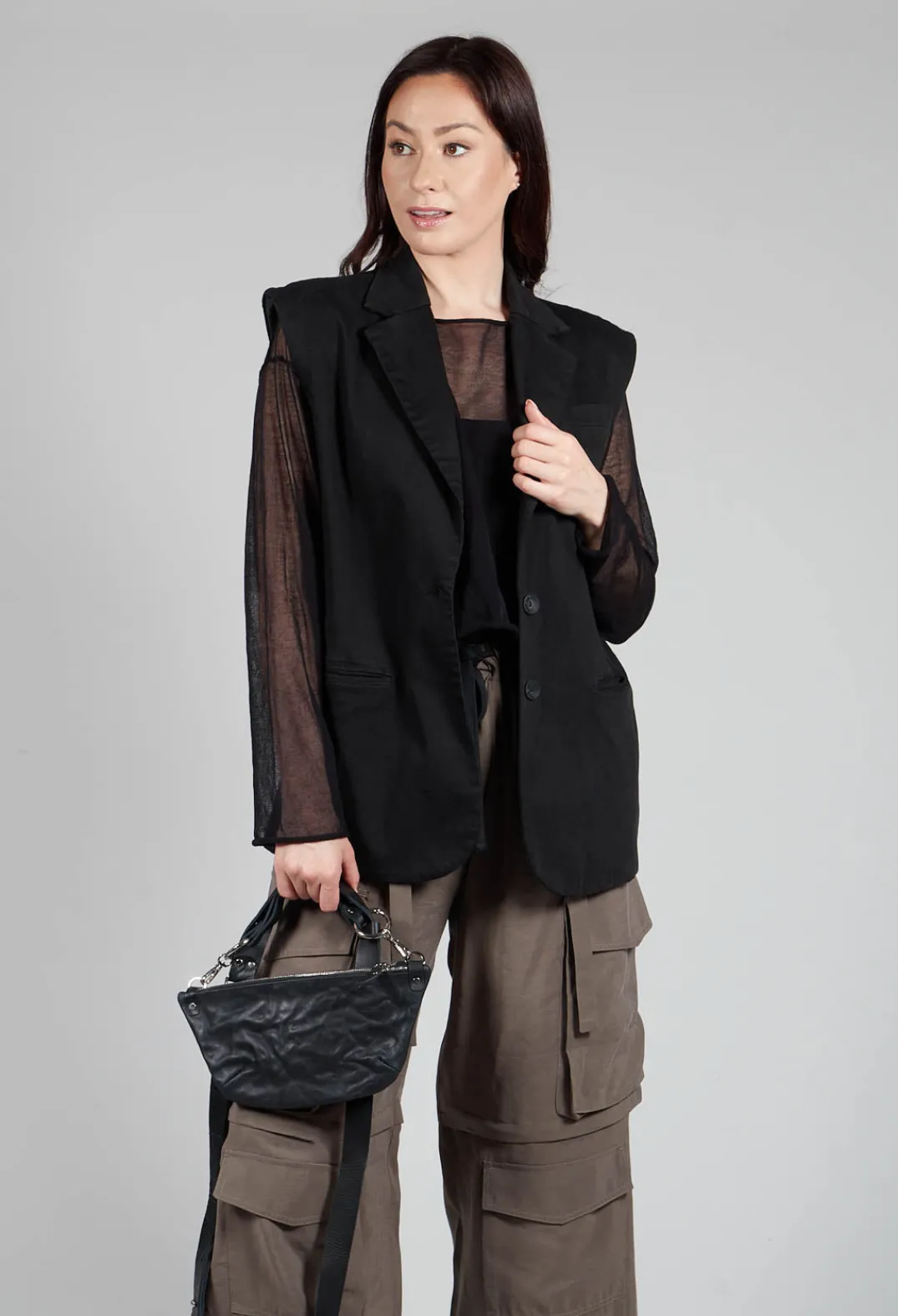 Nostra Santissima Jackets^Cotton Denim Waistcoat in Black