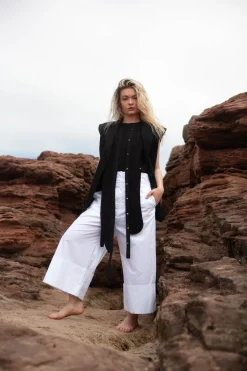 Nostra Santissima Jackets^Cotton Denim Waistcoat in Black