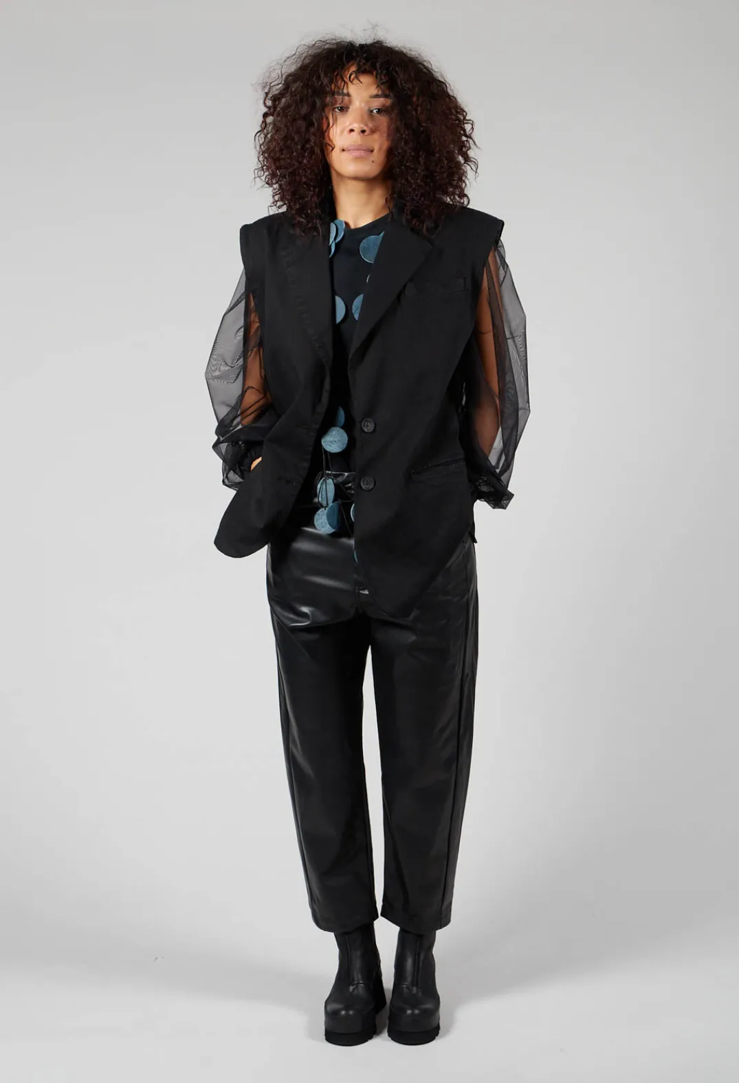 Nostra Santissima Jackets^Cotton Denim Waistcoat in Black