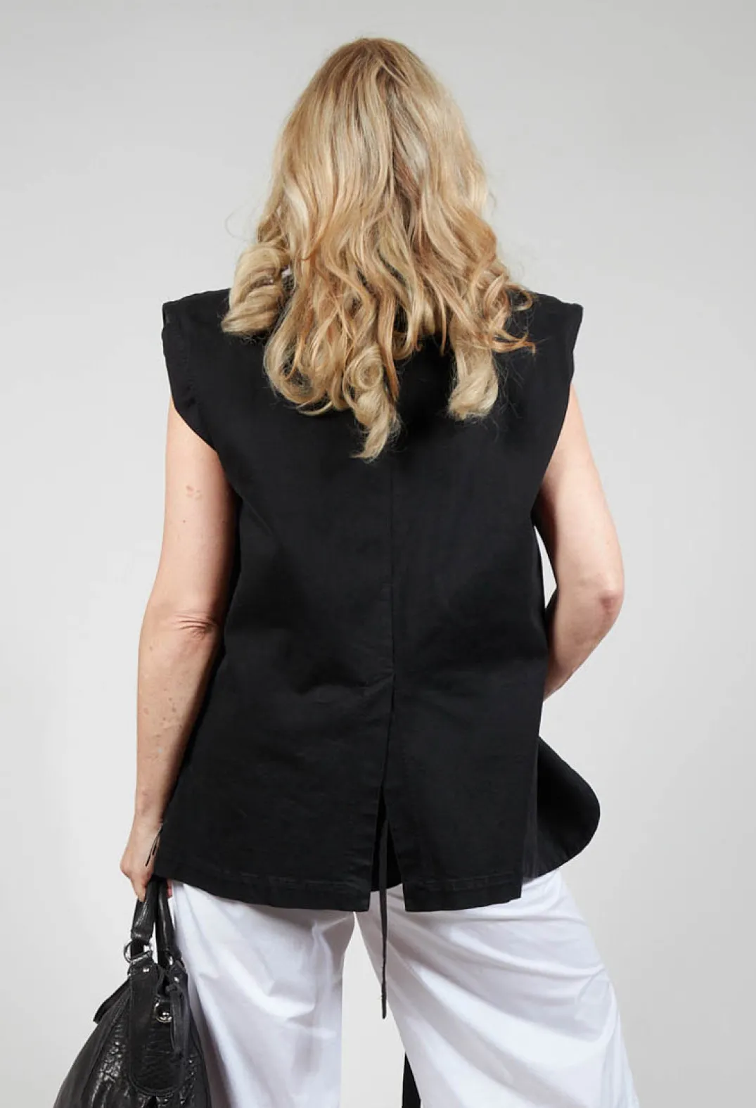 Nostra Santissima Jackets^Cotton Denim Waistcoat in Black