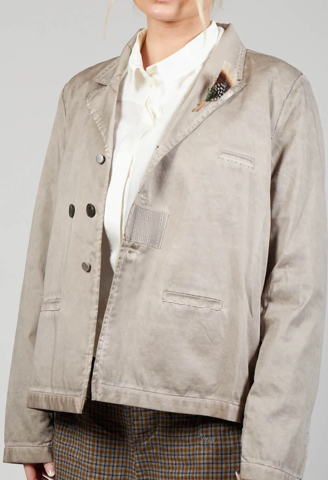 Umit Unal Jackets^Cotton Jacket in Original Brown