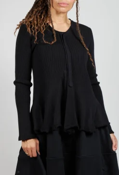Pluslavie Knitwear^Cotton Knit in Black