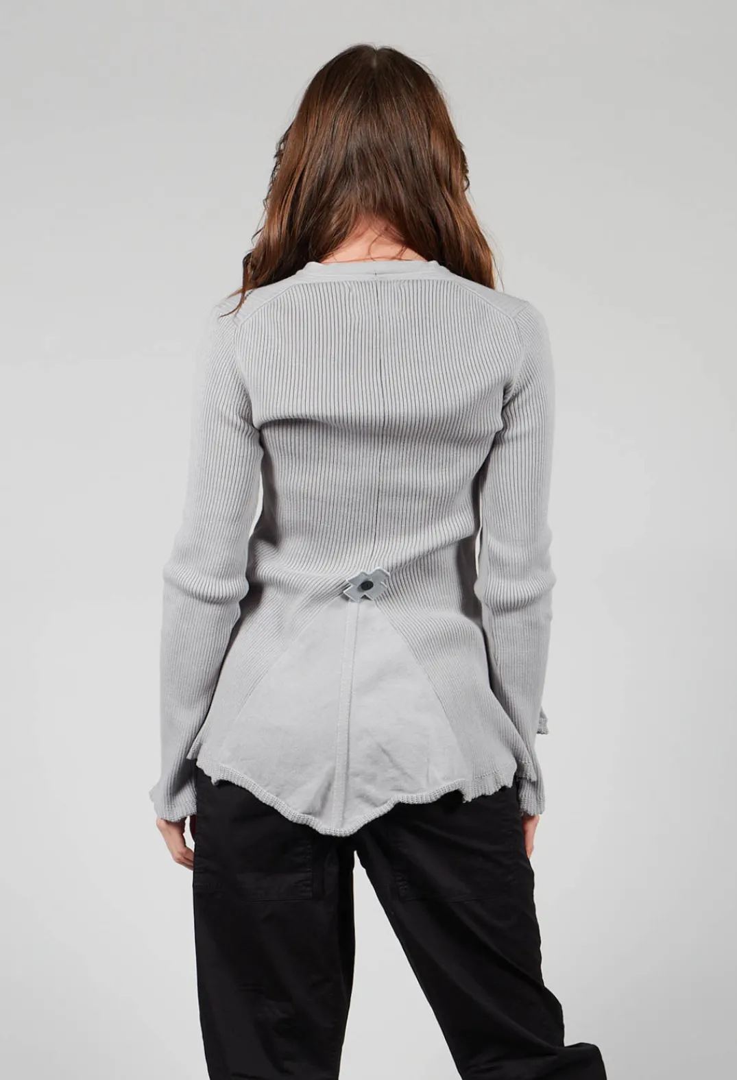 Pluslavie Knitwear^Cotton Knit in Light Grey