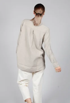 Amici Shirts & Blouses^Cotton Linen Blend Button Up Shirt in Sand