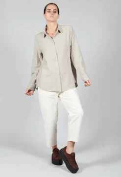Amici Shirts & Blouses^Cotton Linen Blend Button Up Shirt in Sand