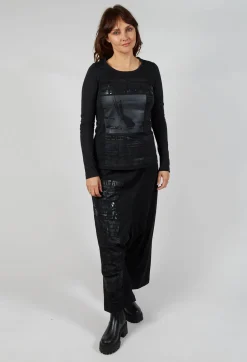 Rundholz Dip Tops^Cotton Long Sleeve Top in Black Print