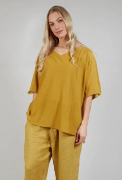 Album Di Famiglia Jumpers^Cotton Maxi Jumper in Sun Yellow
