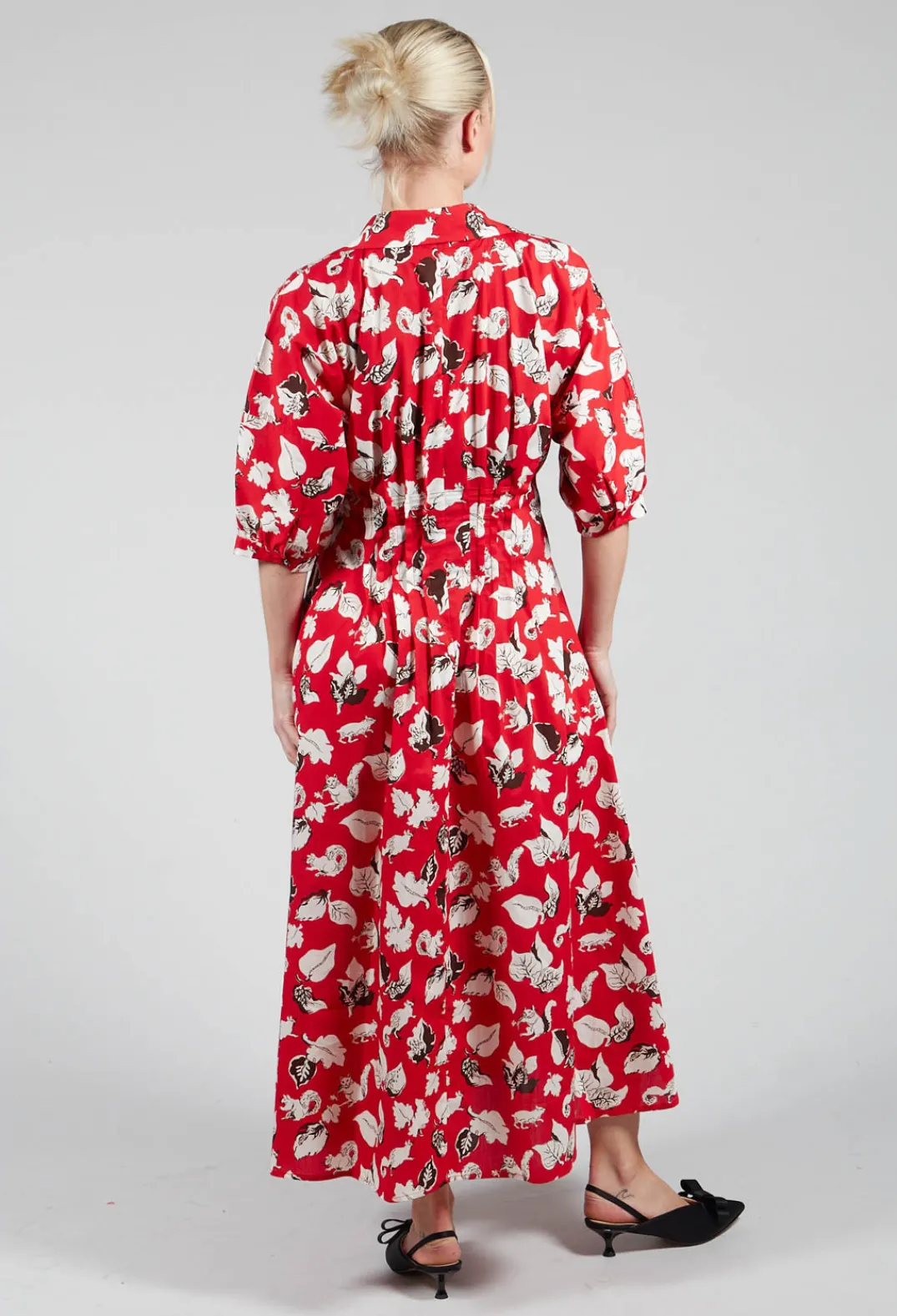 Beatrice B Dresses^Cotton Midi Dress in Squirrel