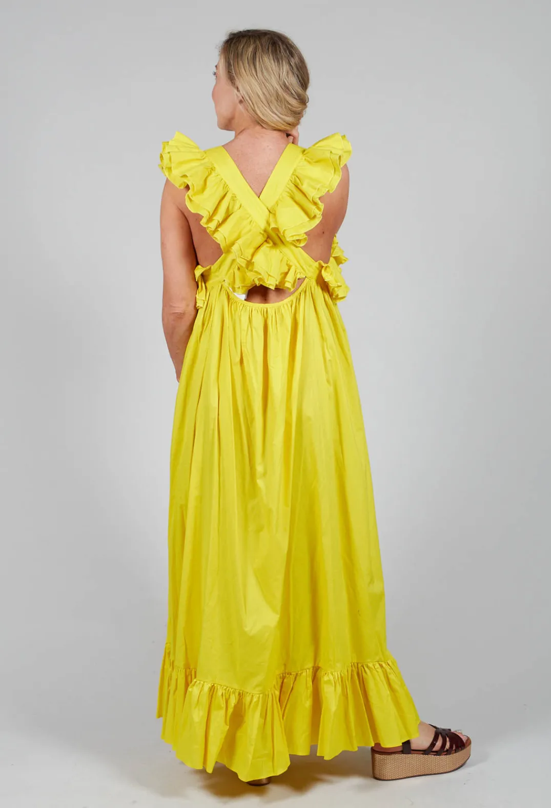 Beatrice B Dresses^Cotton Muslin Dress in Sunflower