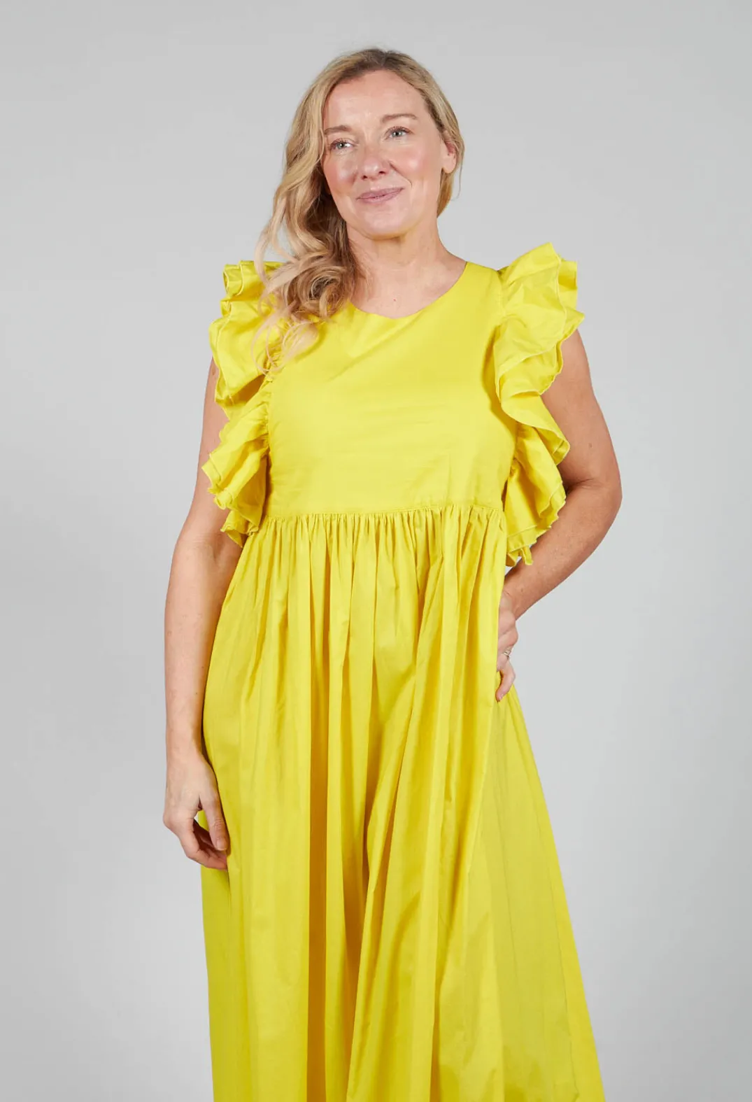 Beatrice B Dresses^Cotton Muslin Dress in Sunflower