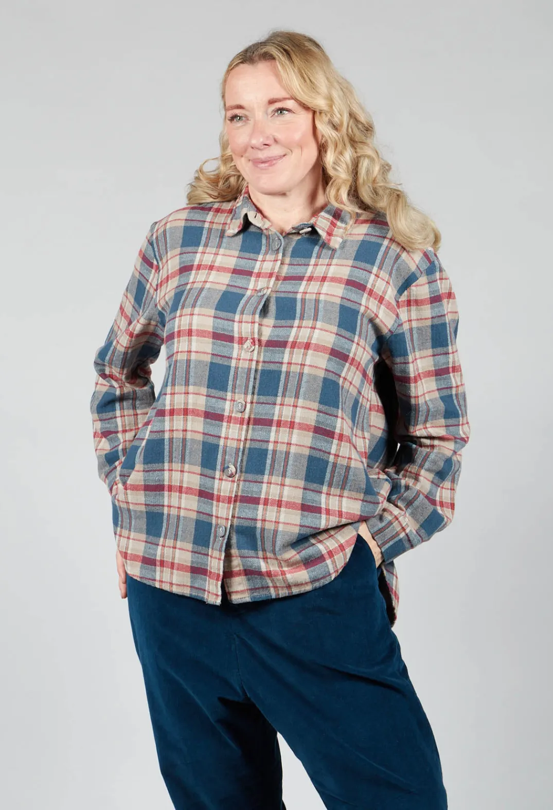 Amici Shirts & Blouses^Cotton Plaid Button Up Shirt in Sand