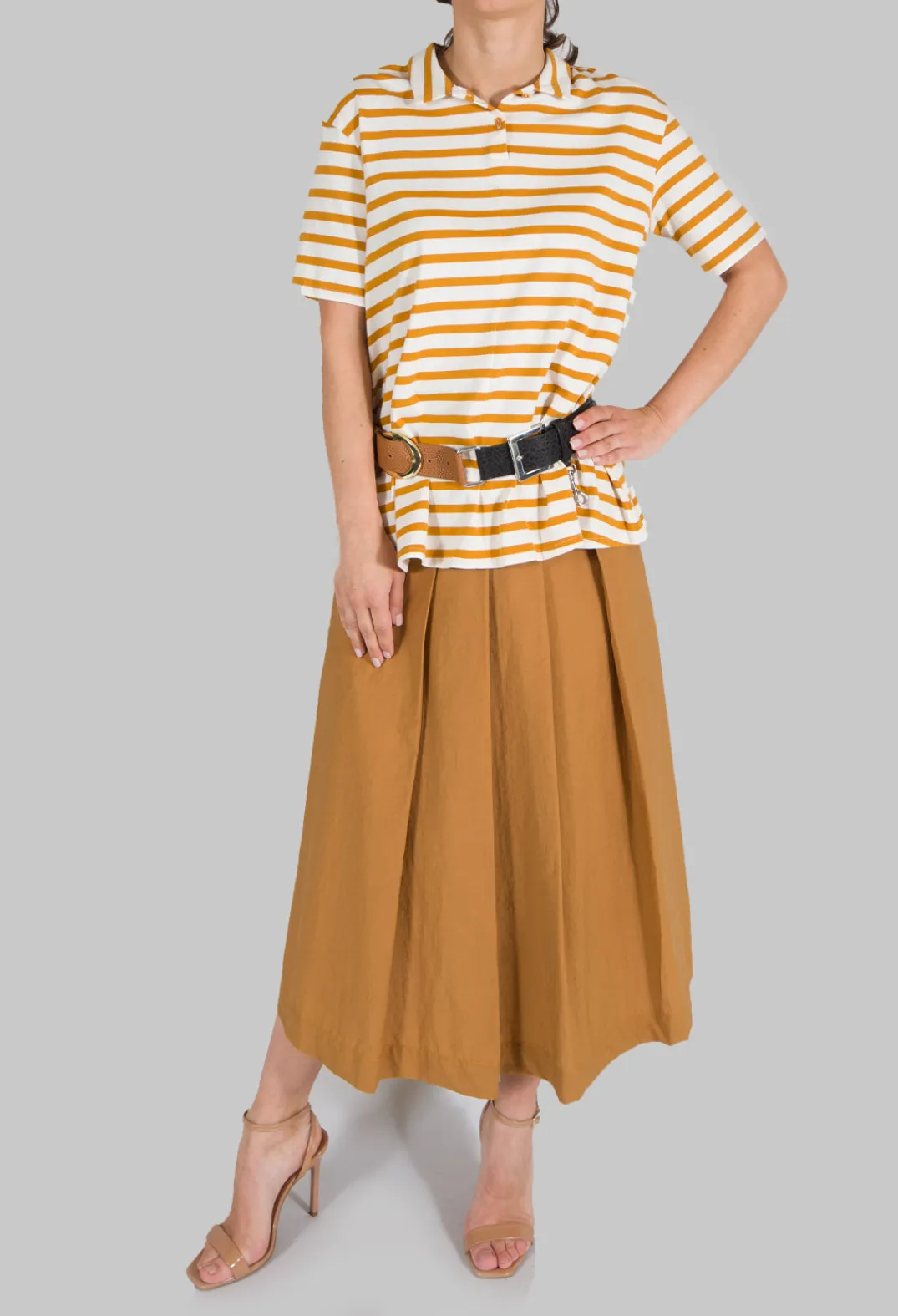 Maliparmi Skirts^Cotton Shan Skirt in Biscotto