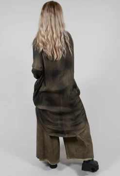 Sanctamuerte Dresses^Cowl Neck Dress in Raso Viscosa Green Tuscany
