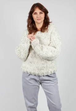 Umit Unal Jumpers^Cream and Grey Chunky Knit Jumper