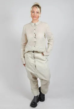 Rundholz Dip Trousers^Creased Effect Trousers in Eraser Stiff