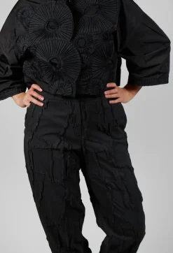 Bize Trousers^Crinkle Effect Trouser in Black
