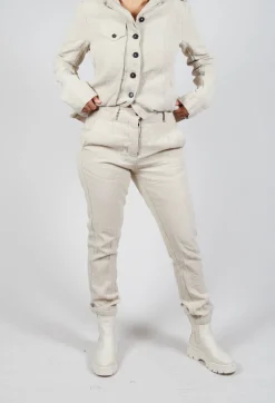 Rundholz Mainline Trousers^Crinkle Effect Trousers in Bone Mel