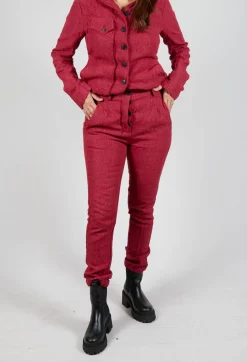 Rundholz Mainline Trousers^Crinkle Effect Trousers in Sunset Mel