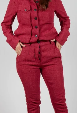 Rundholz Mainline Trousers^Crinkle Effect Trousers in Sunset Mel