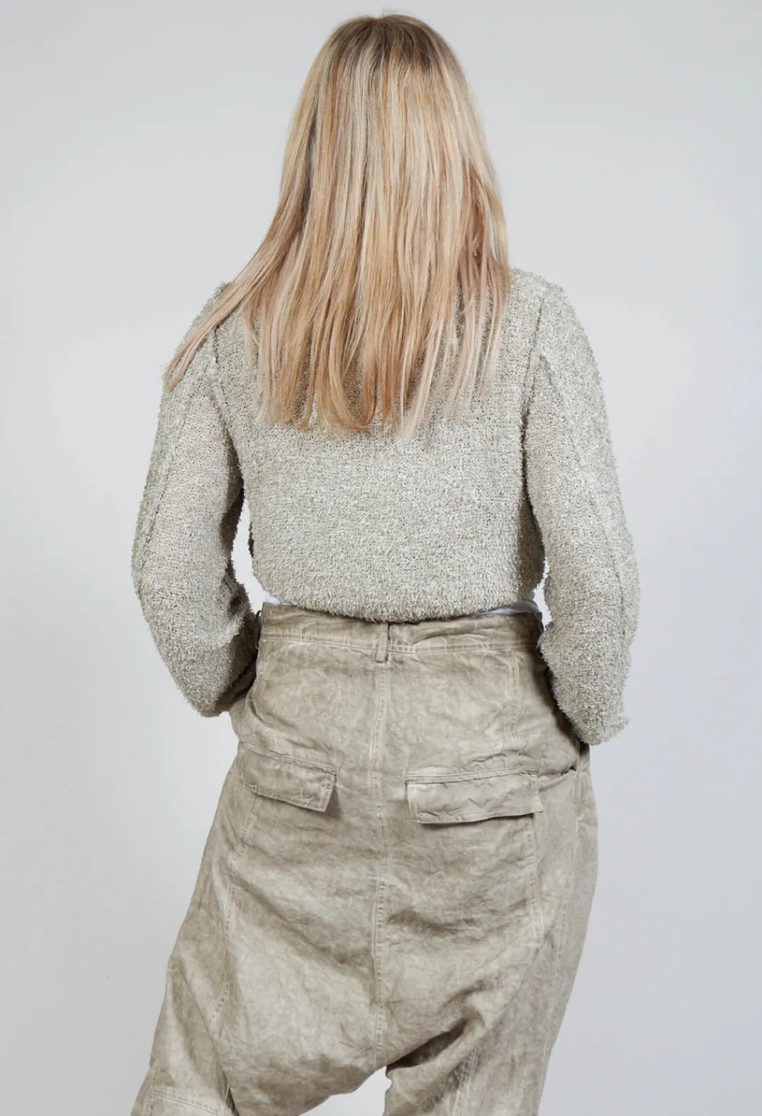Rundholz Mainline Cardigans^Cropped Cardigan in Straw Cloud