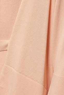 Crea Concept Cardigans^Cropped Cardigan with Button in Baby Peach