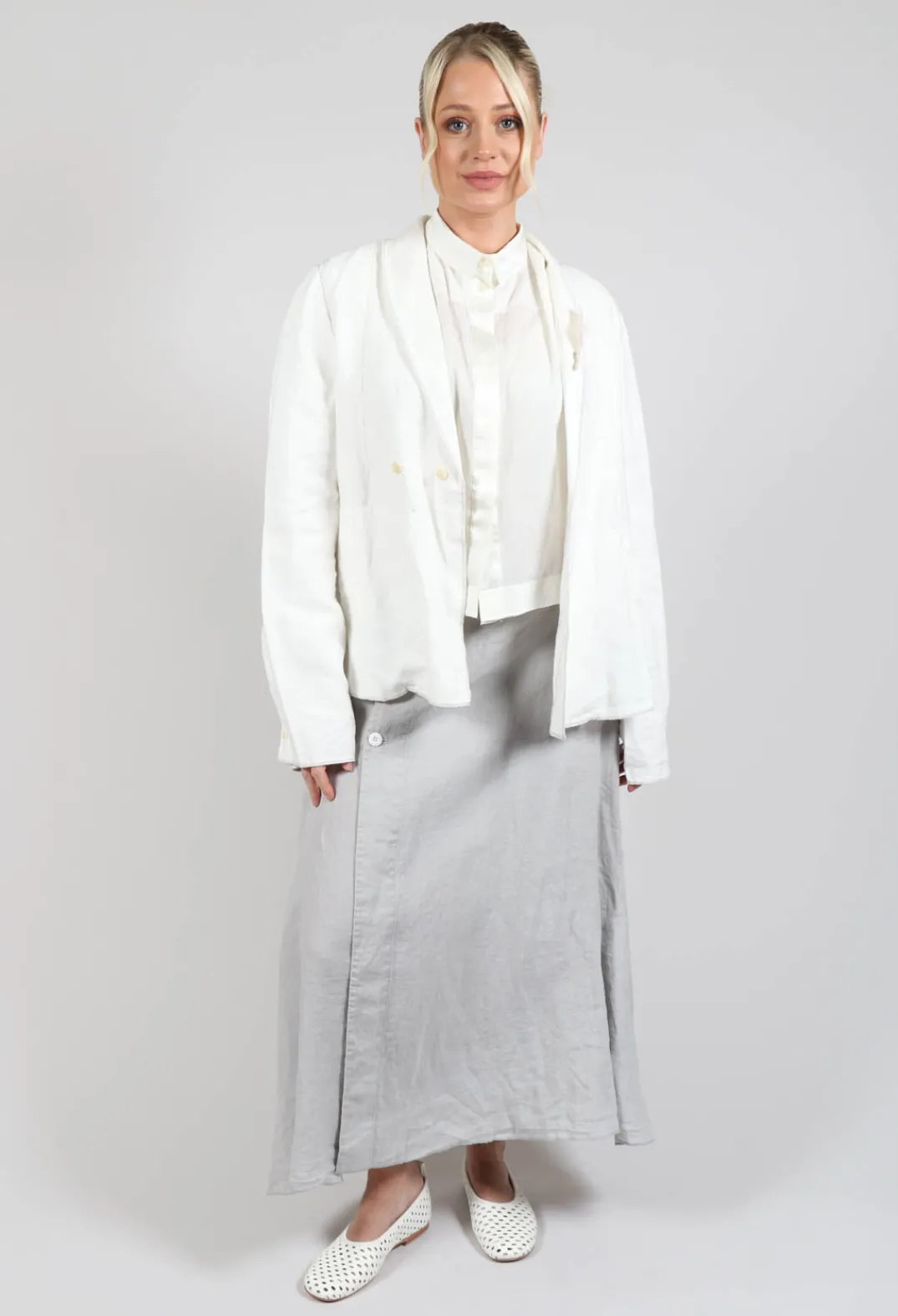 Umit Unal Shirts & Blouses^Cropped Cotton Shirt in Original White