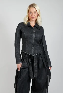 La Haine Jackets^Cropped Denim Jacket in Black