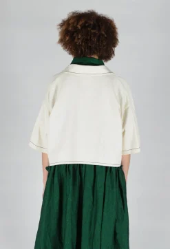 SOH Shirts & Blouses^Cropped Denim Shirt in Off White