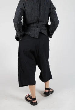 Rundholz Mainline Trousers^Cropped Drop Crotch Trousers in Black