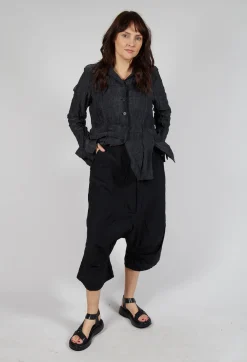Rundholz Mainline Trousers^Cropped Drop Crotch Trousers in Black