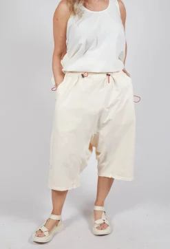 Rundholz Dip Trousers^Cropped Drop-Crotch Trousers in Greige
