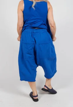 Rundholz Dip Trousers^Cropped Drop-Crotch Trousers in Royal