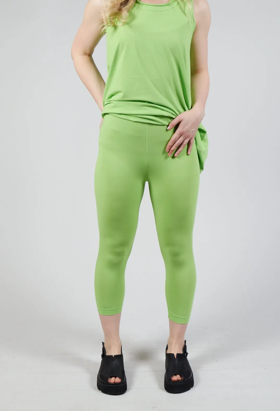 Rundholz Black Label Leggings^Cropped Jersey Leggings in Lime